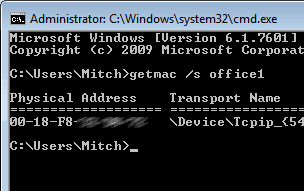 identify the mac address for a windows 10 pc